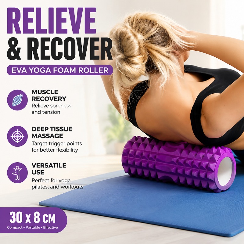 Yoga Fitness Wheel - Mini Hollow EVA Foam Roller Spiky