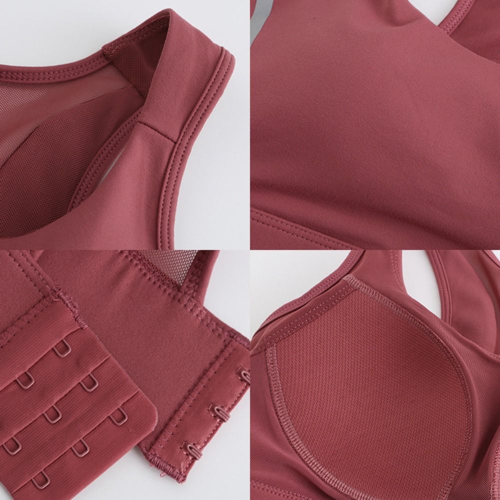 Yoga Fitness Plus - Solid Color I-shaped Sports Bra Anti-shake