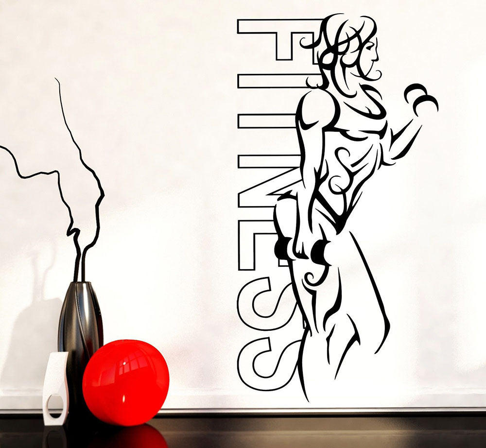Yoga Fitness Health - Wall Stickers Vinyl Fitness Girl Woman