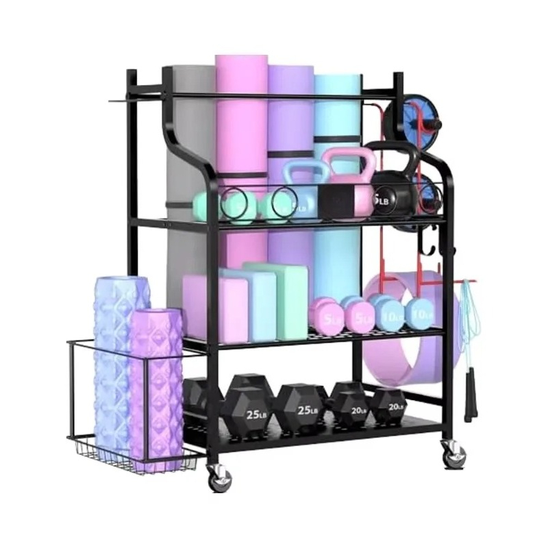 Yoga Fitness Wheel - Home Fitness Equipment Organizer, Dumbbell Foam