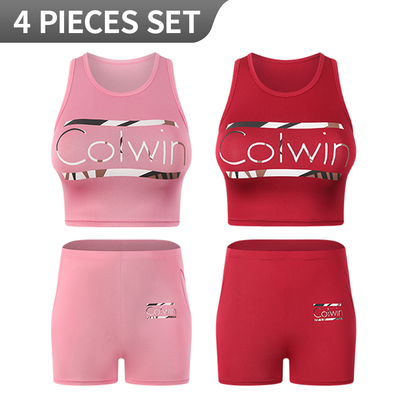 Fitness Yoga Youth - 4-Piece Women's Vest Set Slim Fit