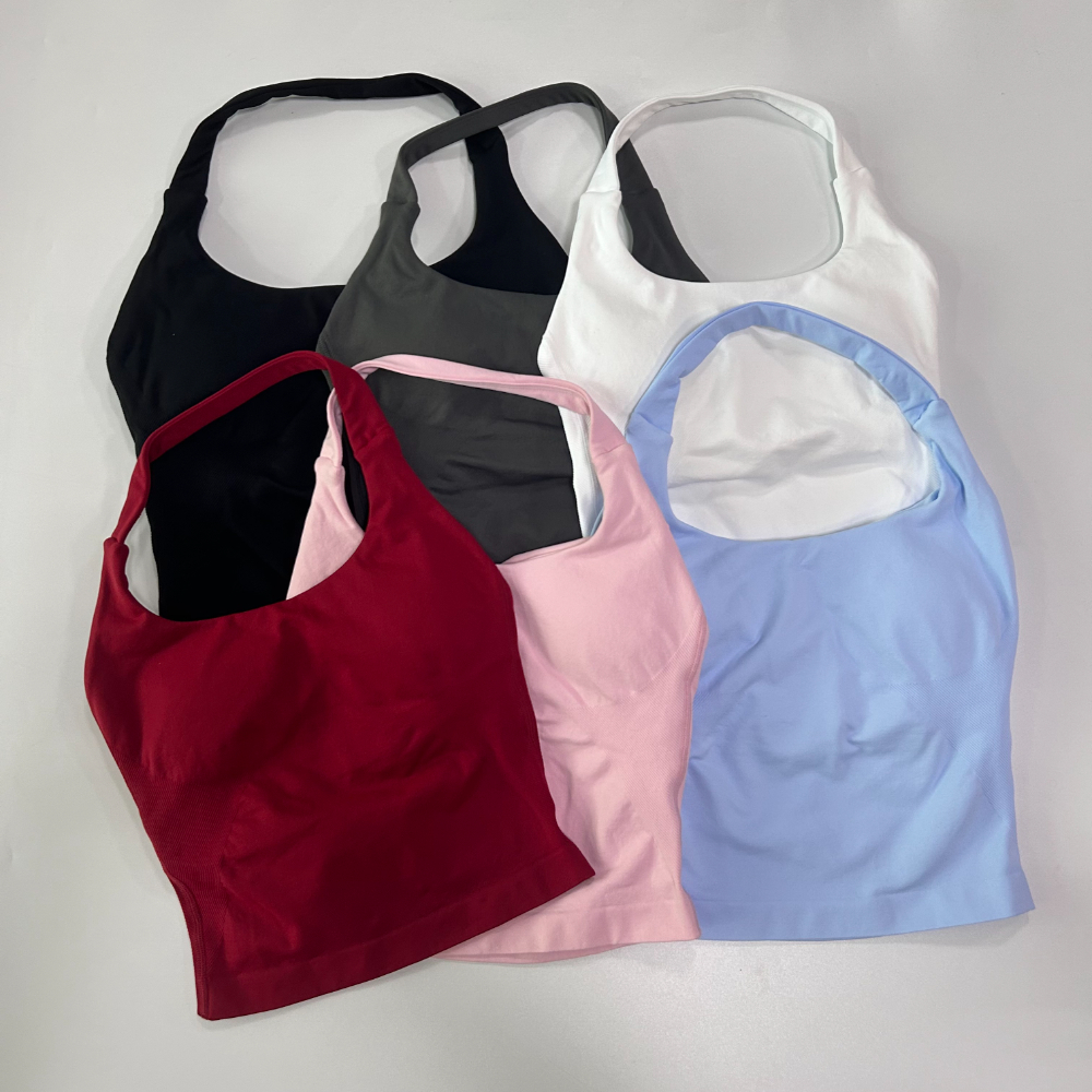 No Logo Women Gym Set Halter T - Yoga Fitness Logo incelemesi ve fiyatı