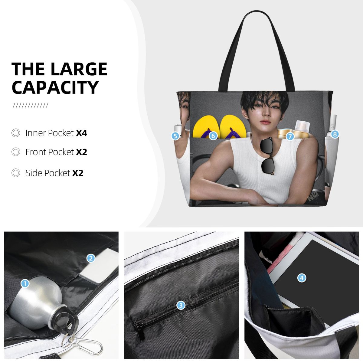 Jungwon En Kpop Beach Tote Bag - Yoga En Fitness incelemesi ve fiyatı