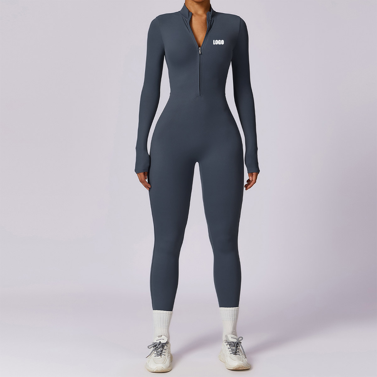 Customized LOGO women's zipper - Yoga Fitness Logo incelemesi ve fiyatı