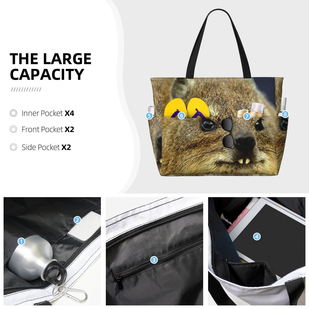 Rock Hyrax Photo Beach Tote Ba - Yoga Fitness Photos incelemesi ve fiyatı
