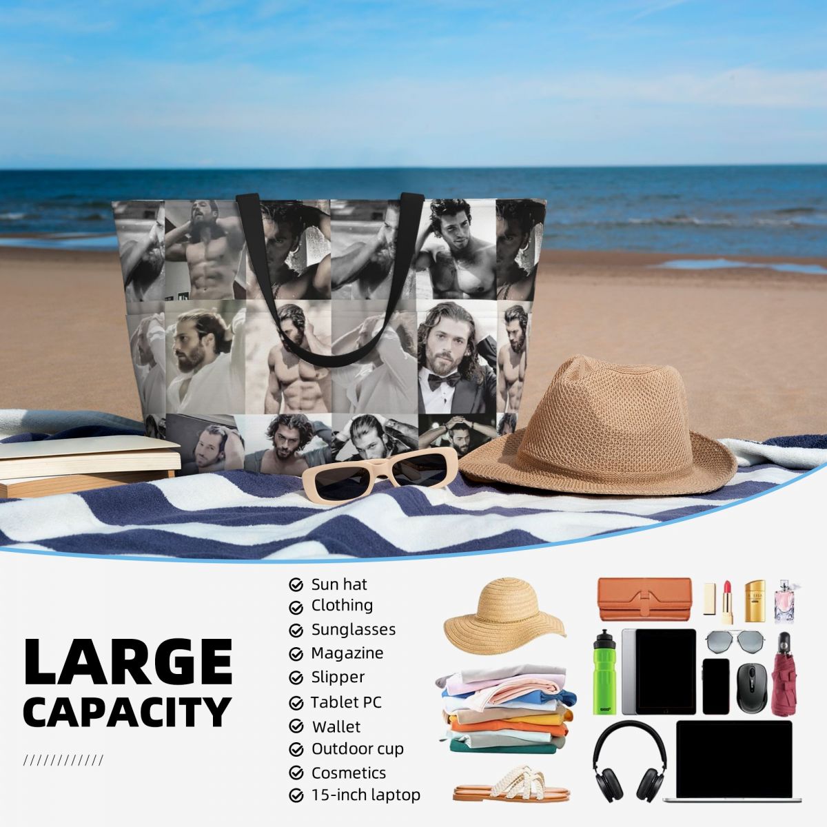 Actor Can Yaman Photo Beach To - Yoga Fitness Photos incelemesi ve fiyatı