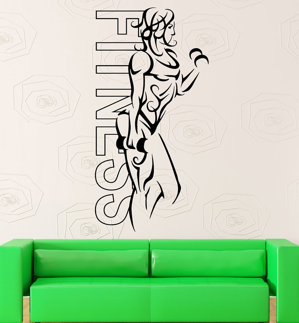 Wall Stickers Vinyl Fitness Gi - Yoga Fitness Health incelemesi ve fiyatı