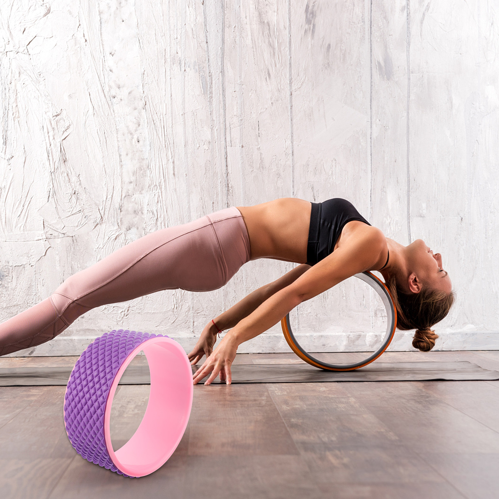 1Pcs Yoga Wheel Plastic Hardne - Yoga Fitness Wheel incelemesi ve fiyatı