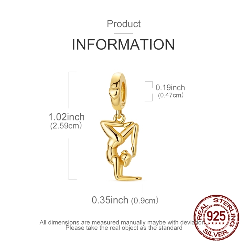 925 Sterling Silver Golden Yog - Yoga Fitness Gifts incelemesi ve fiyatı