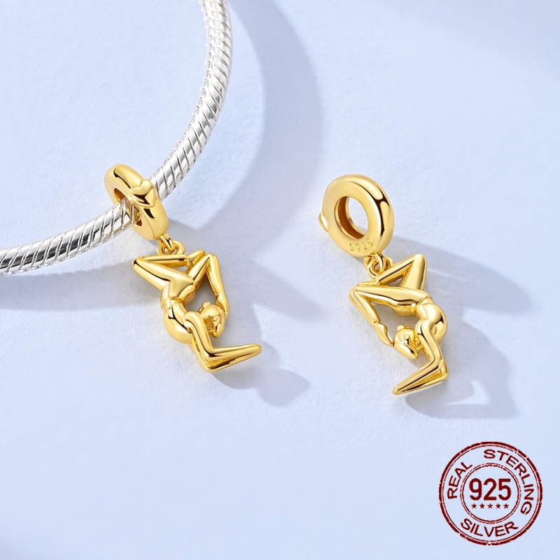 925 Sterling Silver Golden Yog - Yoga Fitness Gifts incelemesi ve fiyatı