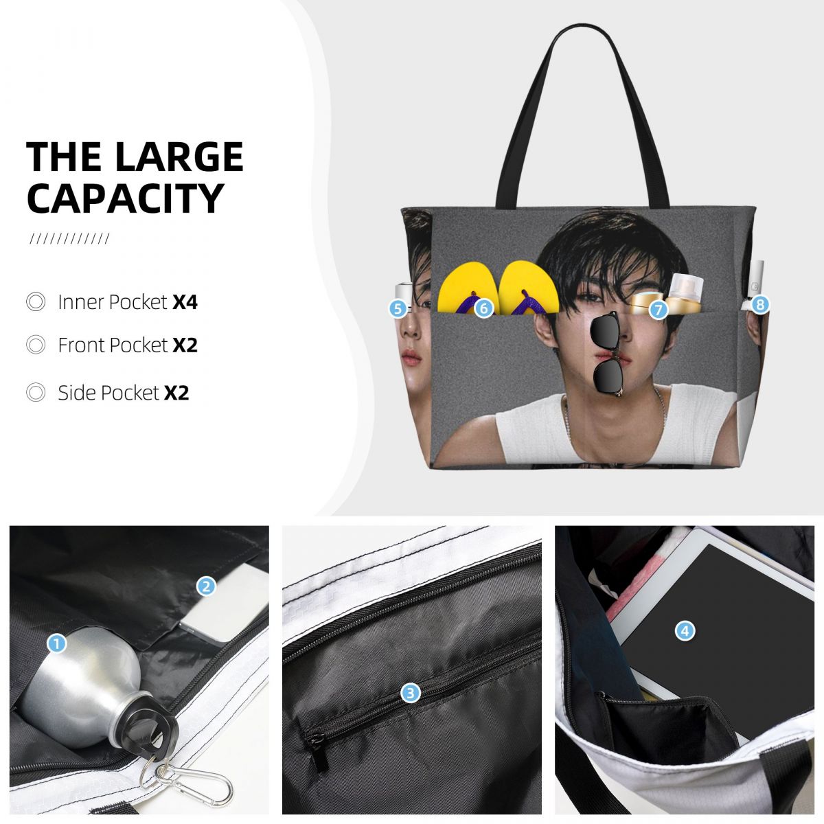 Jungwon En Kpop Beach Tote Bag - Yoga En Fitness incelemesi ve fiyatı