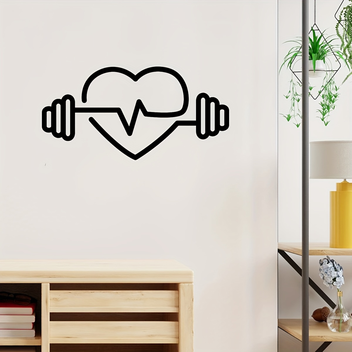 Large Heart-Shaped Barbell Wal - Yoga Fitness Health incelemesi ve fiyatı