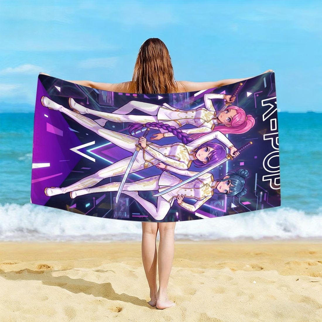 K-POP Style Beach Towel Girl G - Yoga Fitness Gifts incelemesi ve fiyatı